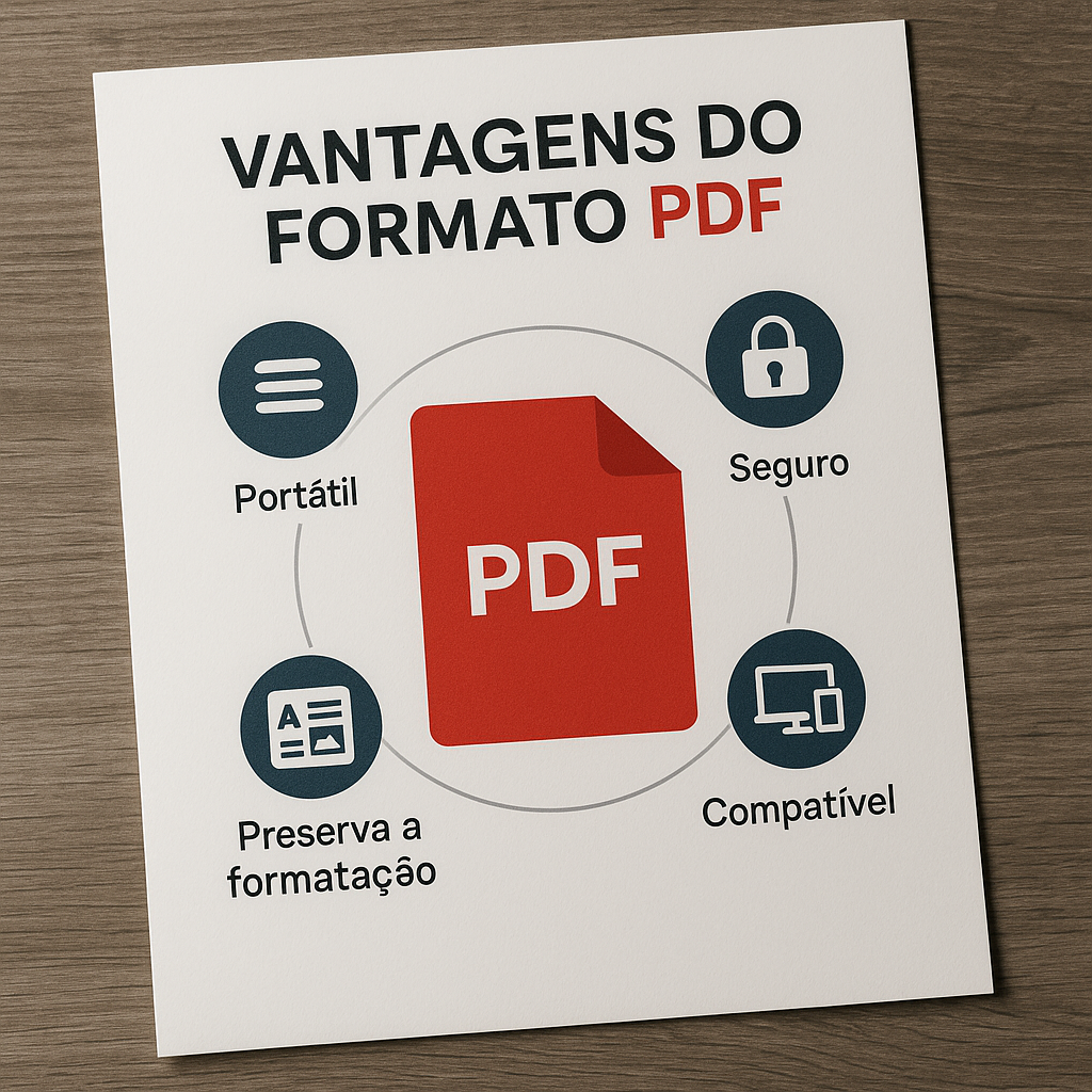 Gráfico mostrando as vantagens do formato PDF